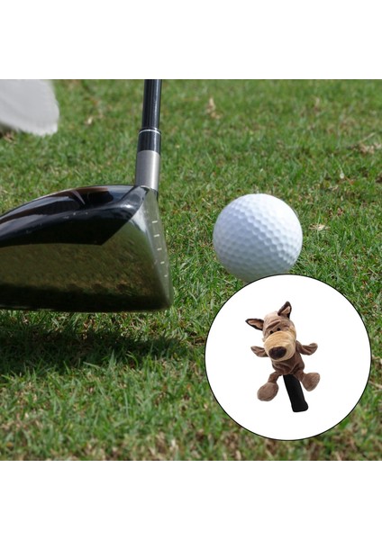 Golf Kulübü Kafa Battaniyesi Ahşap Kapak Koruyucu Battaniye Kolu Golf Çantaları Kurt (Yurt Dışından)