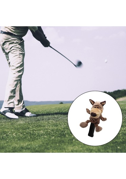 Golf Kulübü Kafa Battaniyesi Ahşap Kapak Koruyucu Battaniye Kolu Golf Çantaları Kurt (Yurt Dışından)