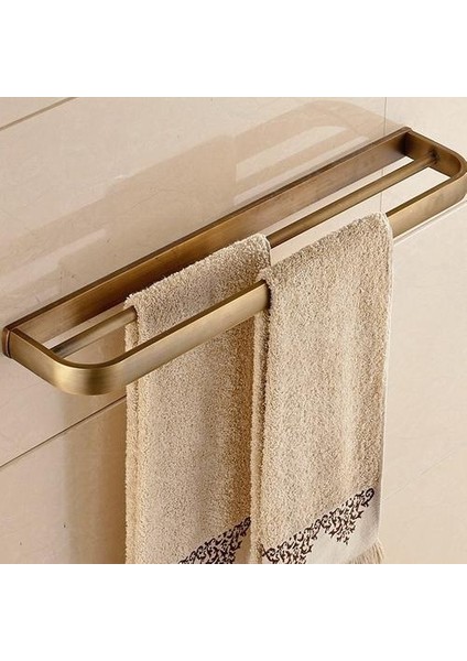 Antik Pirinç Kare Banyo Donanım Setleri Banyo Aksesuarları Duvara Monte Kağıt Havlu Tutucu Banyo Havlu Bar Raf KXZ004 | Banyo Donanım Setleri (Yurt Dışından)