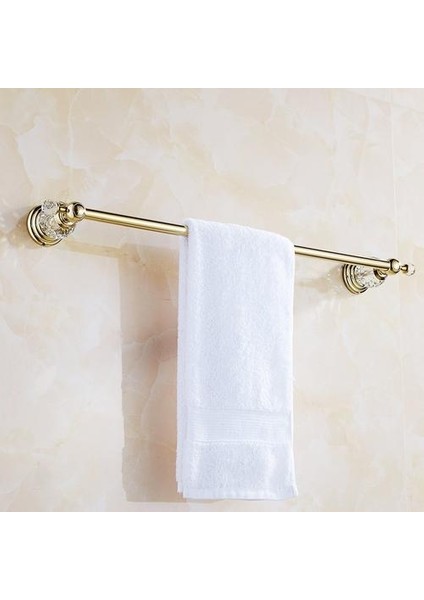 Altın Cilalı Banyo Aksesuarları Setleri Pirinç ve Amp; Kristal Havlu Bar Duvara Monte Kağıt Tutucu Banyo Donanım Seti | Banyo Donanım Setleri (Yurt Dışından)