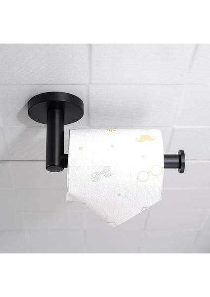 Mat Siyah Havlu Askısı Banyo Kanca Donanım Set Havlu Bar Sabunluk Havlu Yüzük Tuvalet Fırçası Kağıt Tutucu Banyo Aksesuarları | Banyo Donanım Setleri (Yurt Dışından)