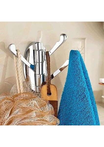 Yüksek Banyo 3 Robe Kanca Ceket Havlu Askısı Dönebilen Çinko Alaşım Havlu Kanca Askıları Mutfak Banyo Organizatör Raf | Havlu Rafları (Yurt Dışından)