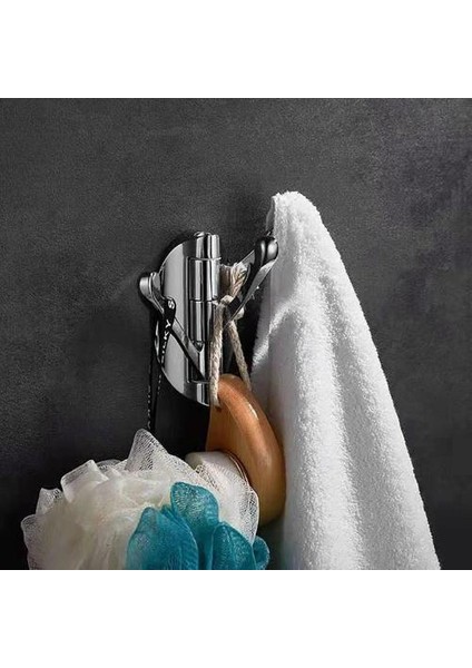 Yüksek Banyo 3 Robe Kanca Ceket Havlu Askısı Dönebilen Çinko Alaşım Havlu Kanca Askıları Mutfak Banyo Organizatör Raf | Havlu Rafları (Yurt Dışından)