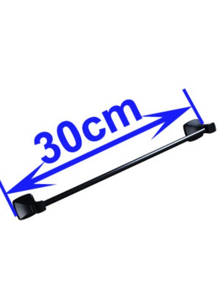30 cm Mat Siyah Bitirmek Alüminyum Banyo Aksesuar Tek Havlu Bar Havlu Raylı Havlu Tutucu | Havlu Barlar (Yurt Dışından)