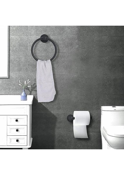 Havlu Yüzük El Havlusu Tutucu Banyo El Havlusu Rafları Duvar Montaj Paslanmaz Çelik (Yurt Dışından)