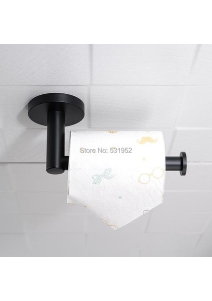 Siyah Mat Paslanmaz Çelik Banyo Donanım Havlu Ray Raf Rulo Kağıt Tutucu Tuvalet Fırçası Tutucu Banyo Aksesuarları | Banyo Donanımı (Yurt Dışından)