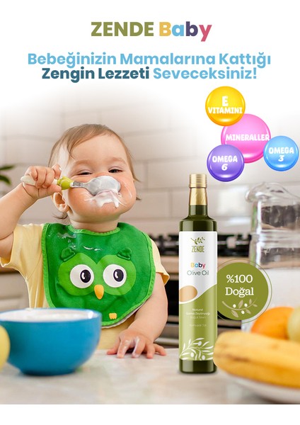 Baby Bebek Zeytinyağı Natürel Sızma Olgun Hasat Soğuk Sıkım Zeytinyağı 250 ml