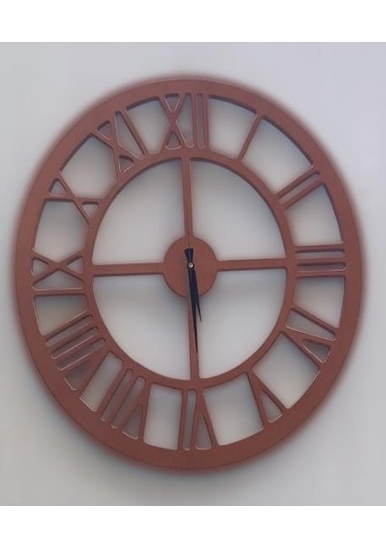 Duvar Saat Ahşap Mdf 60 cm Model Çapında Doğal Renk Kutuda Sevk El Yapım modelleri