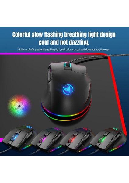 Faresi Optik Fareler 13 Rgb Inlatma Bilgisayar Fareleri Pc Çalışması (Yurt Dışından)