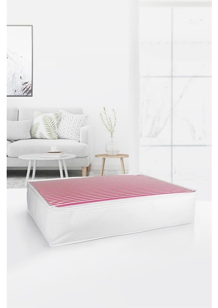 5'li Set Baza Altı Düzenleyici Büyük Boy Hurç Pembe Çizgili 70X50X25 cm fiyatları