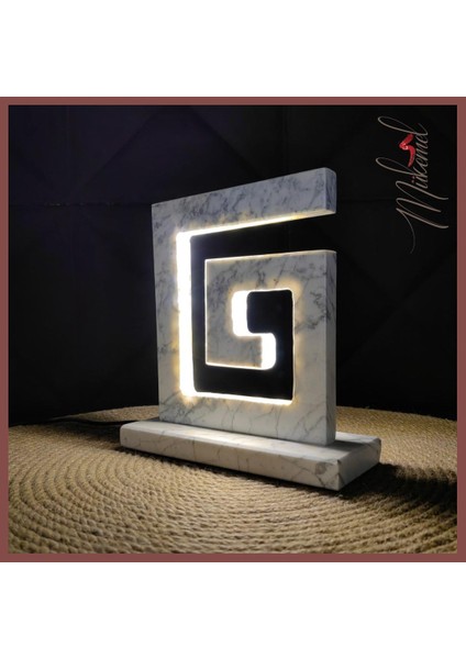 Modern Mermer LED Masa Lambası– Geometrik Spiral Tasarımı, Ev ve Ofis için- Mükemel orijinal tasarım fırsatları