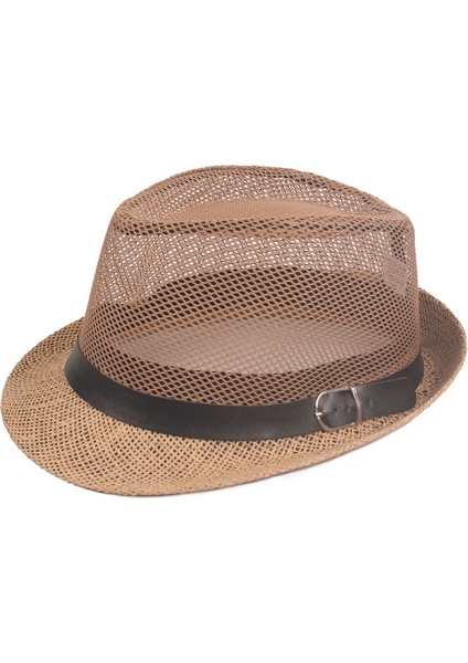 Erkek File Şapka Caz Şapka Ilkbahar ve Yaz File Güneşlik (Yurt Dışından)