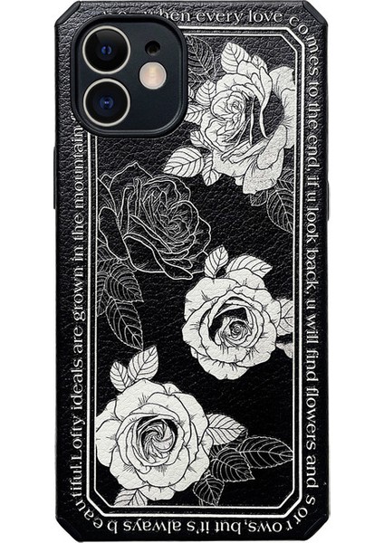 iPhone 12 Için Desenli Kılıf - Kahverengi (Yurt Dışından)