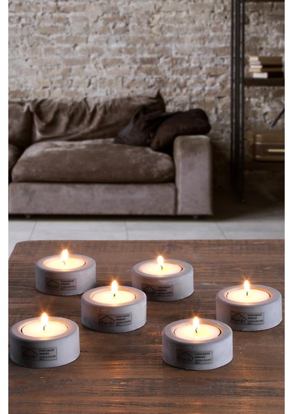 Maison Art Holder 6'lı Set Mumluk Tea Light Mumluk Seti Dekoratif Şamdan Mumluk