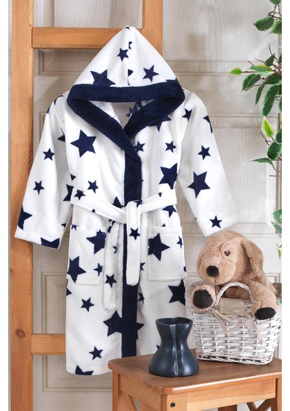 Sky | Kapşonlu Unisex Wellsoft Çocuk Peluş Sabahlık | Bornoz