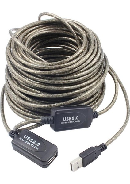 Aktif USB Dişi Erkek Uzatıcı Uzatma Ek Kablosu 20 Metre