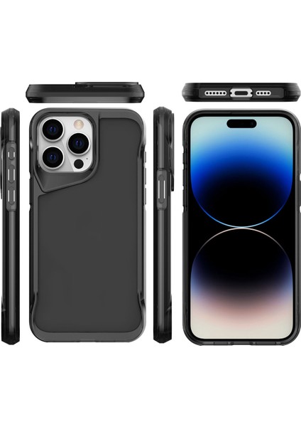 Apple iPhone 15 Pro Max Kılıf Darbe Emici Kamera Korumalı Kenar 2.0mm T-Max Arka Kapak Şeffaf
