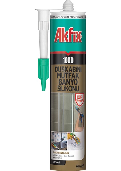 100D Duşakabin Mutfak Banyo Silikonu 280 ml Şeffaf