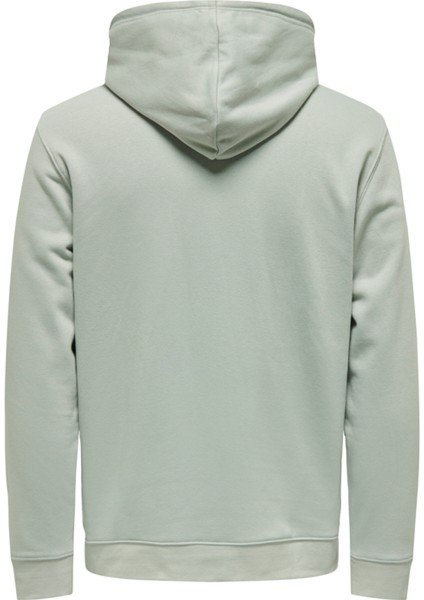 Kapüşon Yaka Mavi Erkek Sweatshırt 22026412_ONSCARL Reg Mountaın Sweat