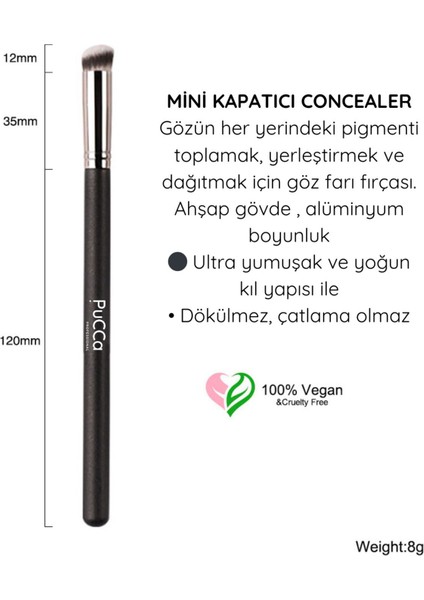 Eğimli Kapatıcı Göz Fırçası