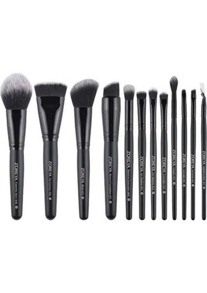 Kabuki Siyah 12 Parça Fırça Seti + Keçe Çanta