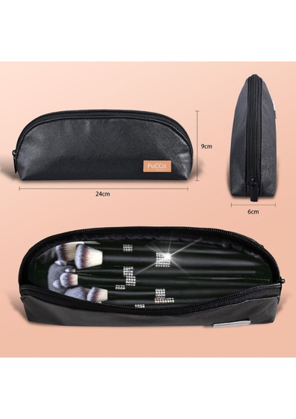 Luxury Black Matte 14 Parça Makyaj Fırça Seti + Çanta modelleri