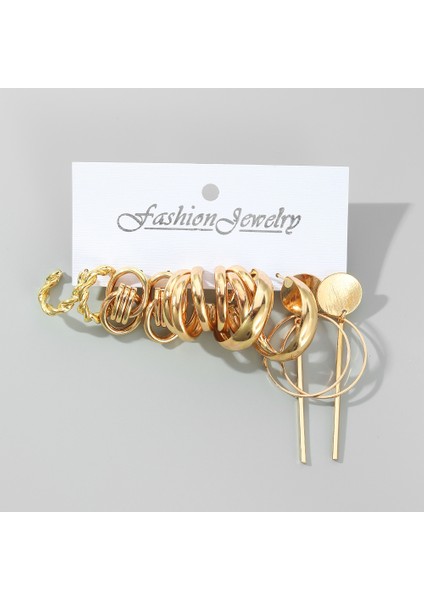 IPA236-15948 Iparam Moda Abartılı Altın Renk Metal Inci Küpeler Kadınlar Için Geometrik Bükülmüş Vintage Hoop Earrigns Takı Hediyeler (Yurt Dışından) fırsatları