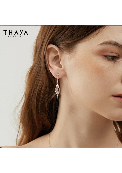 Küpe Thaya Moda Kadın Damla Küpe Asimetrik Sallanan Küpe Kadınlar Için 2023 Trend Gümüş Iğne Nişan Güzel Takı (Yurt Dışından) indirimleri