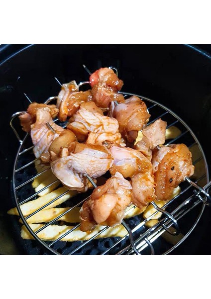Airfryer Şiş Izgarası Xiaomi 3.5 Lt ve Philips 4.1 Lt Uyumlu Hava Fritözü Şiş Izgarası 18 cm modelleri