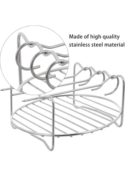 Airfryer Şiş Izgarası Xiaomi 3.5 Lt ve Philips 4.1 Lt Uyumlu Hava Fritözü Şiş Izgarası 18 cm fırsatları
