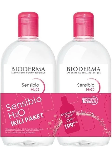 Biodermabioderma Sensibio H2O 500 ml Ikili Paket