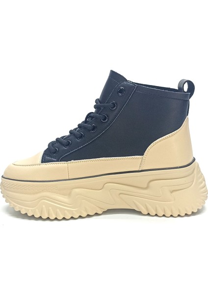 23KZ Ginza Bilekli Kalın Taban Kadın Sneaker Siyah fırsatları
