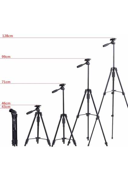 Profesyonel Fotoğraf Video Çekimi Tiktok Yayın Tripod Telefon Tutucu 120 cm Bluetooth Kumandalı