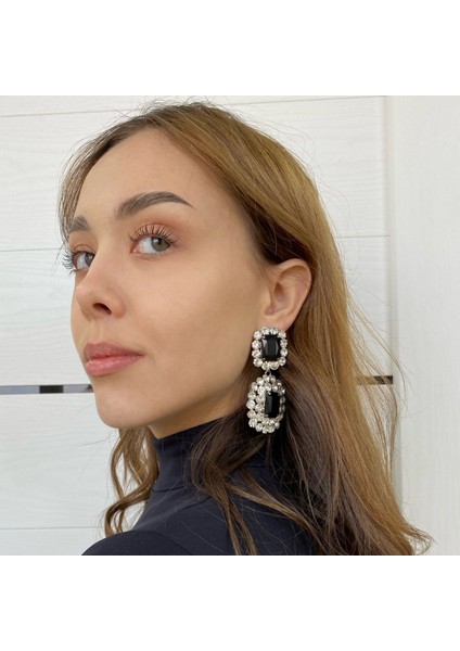 EH13451YS Jıjıawenhua Yeni Trend Köpüklü Büyük Rhinestone Kolye Kadın Küpe Akşam Yemeği Takı Bildirimi Moda Aksesuarları (Yurt Dışından) fiyatları