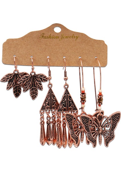 20911-2 Vintage Büyük Yuvarlak Renkli Boncuklu Küpe Seti Kadınlar Için Etnik Boho Püskül Tüy Uzun Dreamcatcher Damla Küpe Takı (Yurt Dışından)