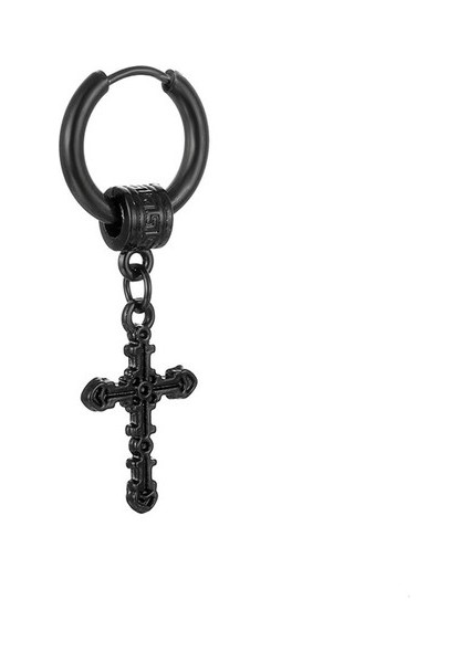 1pc-O Unisex Paslanmaz Çelik Punk Siyah Damla Küpe Adam Geometrik Gotik Çapraz Kafatası Tüy Hip Hop Parti Çoklu Küpe Hediyeler (Yurt Dışından)
