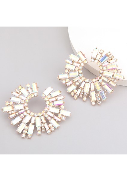 EH12782JS Jıjıawenhua Yeni Trend Kadın Parlak Rhinestone Damla Küpe Modern Kızın Moda Takı Aksesuarları Sıcak Satış (Yurt Dışından) fırsatları