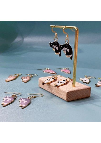 Stil 10 Trendy Sevimli Yavru Kedi Kulak Kancası Karikatür Kız Çiçek Kedi Küpe Tatlı ve Taze Doku Küpe Pendientes Pendientes Colgantes (Yurt Dışından)