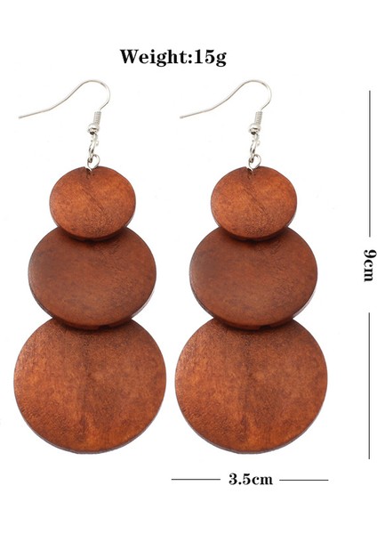 Stil 5 Çeşitli Vintage Geometrik Daire Ahşap Damla Küpe Kadınlar Için Bohemian Etnik Ahşap Dangle Bildirimi Küpe Takı (Yurt Dışından) modelleri