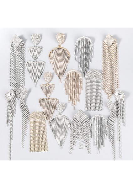 EH15709JS Yeni Rhinestone Uzun Püskül Küpe Dökümlü Kadın Küpe Akşam Yemeği Parti Düğün Aksesuarları Moda Küpe Lüks Takı (Yurt Dışından) fiyatları