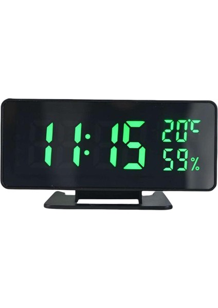 LED 12/24H Büyük Sayı Elektronik Saat Odası Için Yeşil (Yurt Dışından)
