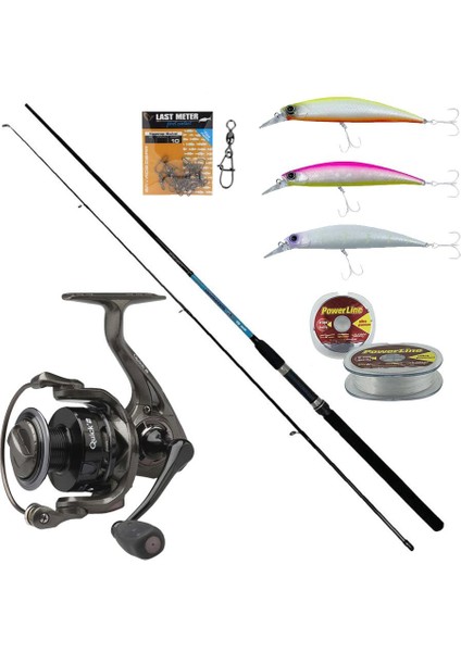 Yekoutdoor Spin Seti Okuma G-Power Spin 9' 270CM 7-35 gr 2 Parça Spin Kamışı-Dam Quick 2 1000 Fd 5+1 Bb Olta Makinesi