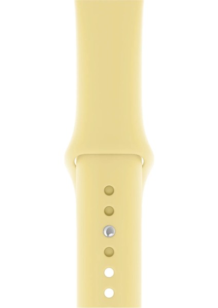 Watch 2 3 4 5 6 7 8 9 Se 38 40 41MM Uyumlu Spor Silikon Kordon Soft Sarı