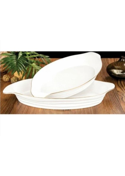 Modern Oval Sunum Tabağı 30*19*6 cm