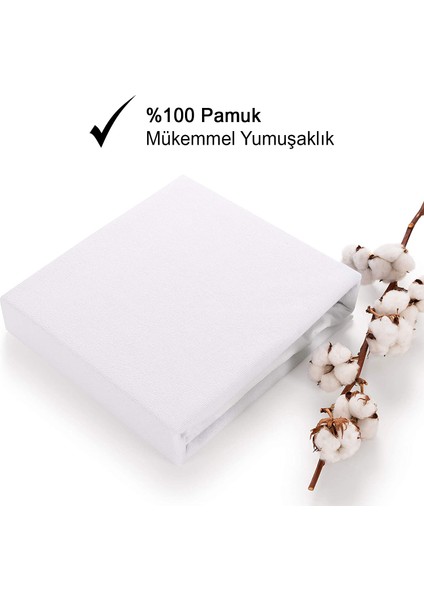 %100 Pamuklu Full Kenar Fitted Sıvı Geçirmez Bebek, Kreş Anaokulu Alezi ve Çocuk Yatak Koruyucu Alez 70x140