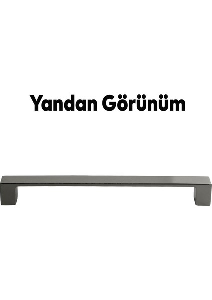 Mobilya Mutfak Dolabı Banyo Çekmece Dolap Kapak Kulpu Kulbu Füme 160 mm Metal Kulp