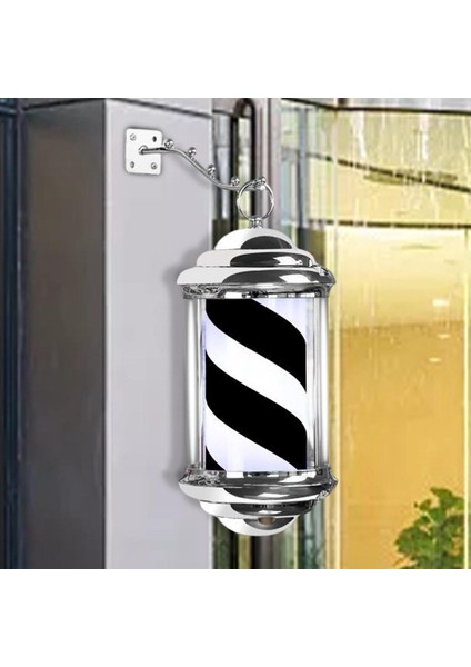 Berber Direği Işık Dönen Kuaför Salonu Burcu Işık Duvara Montaj Kapalı 32 Cm Siyah Beyaz (Yurt Dışından) fiyatları