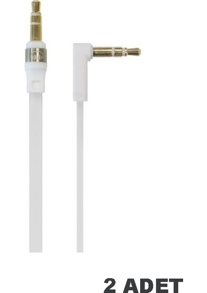 Aux ve Kulaklık Kablosu (3.5mm Jak) - Beyaz