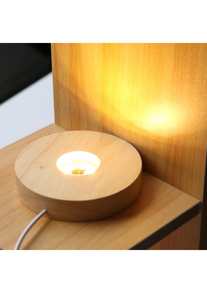 LED Lambası Tabanı, Ahşap Işıklar USB Powered Taban Standı 3D C 10 Cm Sışı (Yurt Dışından) indirimleri