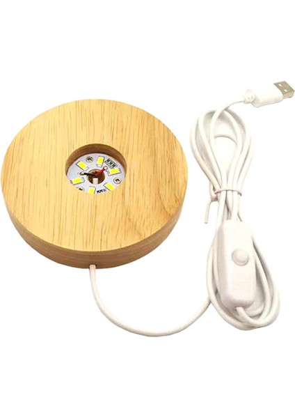 LED Lambası Tabanı, Ahşap Işıklar USB Destekli 3D 100 Mm1 C 10 Cm Işık Için Taban Standı (Yurt Dışından)